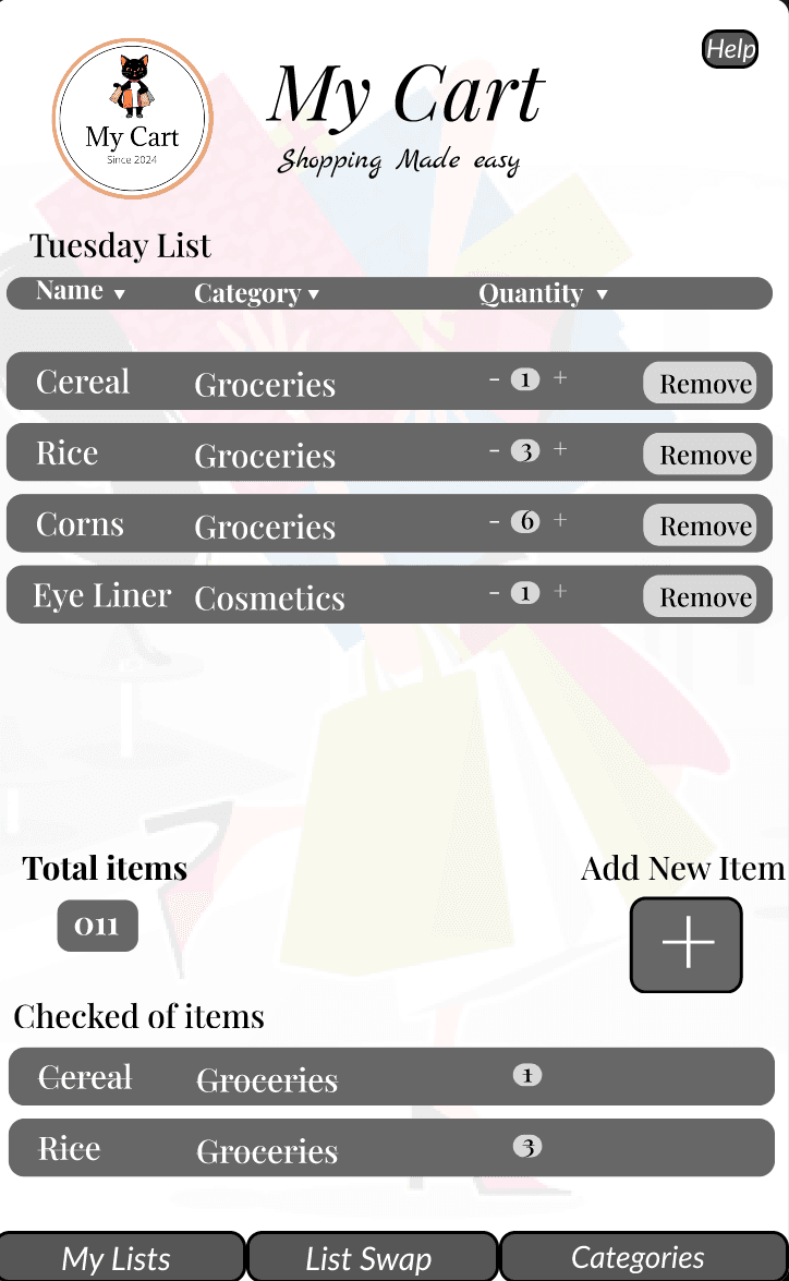 Mobile Shopping Application Design